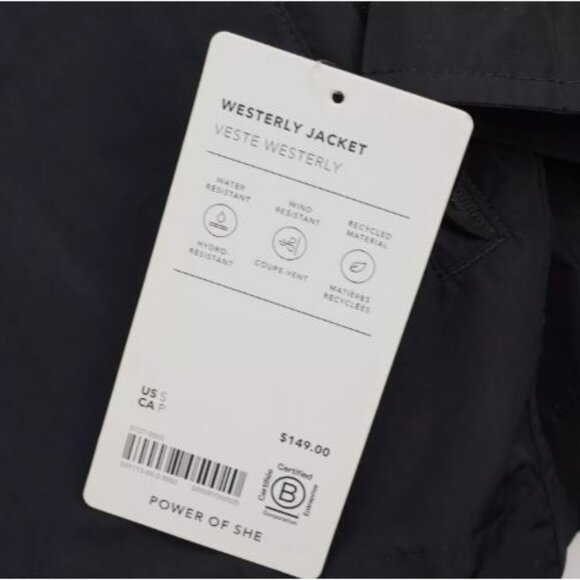 NWT ATHLETA Westerly Jacket Women Size Small Black - Picture 2 of 5